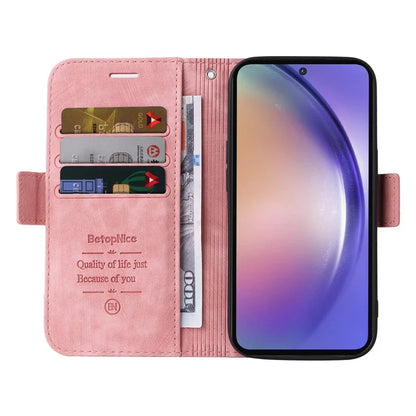 BETOPNICE 001 for Samsung Galaxy A55 5G Magnetic Case Leather Flip Stand Protective Cover