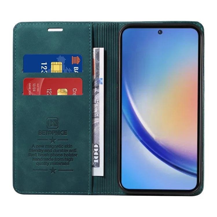 BETOPNICE 003 for Samsung Galaxy A35 5G Magnetic Phone Case RFID Blocking Card Slots Cover