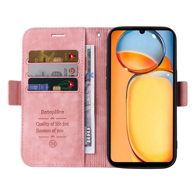 BETOPNICE 001 for Xiaomi Redmi 13C 4G / Redmi 13C 5G / Poco C65 4G Phone Cover Folding Wallet Case
