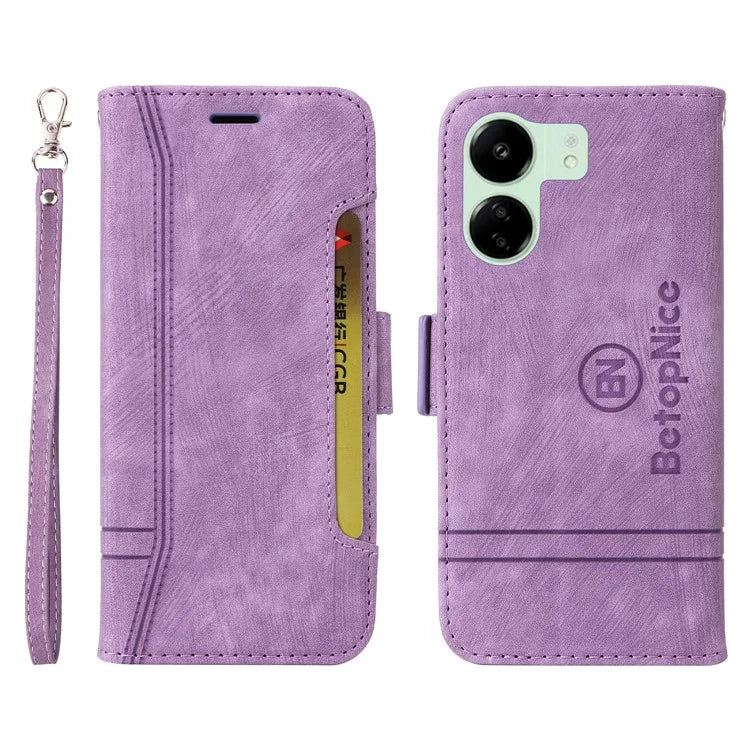 BETOPNICE 001 for Xiaomi Redmi 13C 4G / Redmi 13C 5G / Poco C65 4G Phone Cover Folding Wallet Case