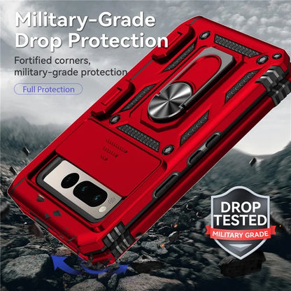 For Google Pixel Fold Kickstand Case PC+TPU Dual Layer Phone Cover