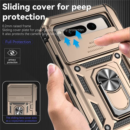 For Google Pixel Fold Kickstand Case PC+TPU Dual Layer Phone Cover