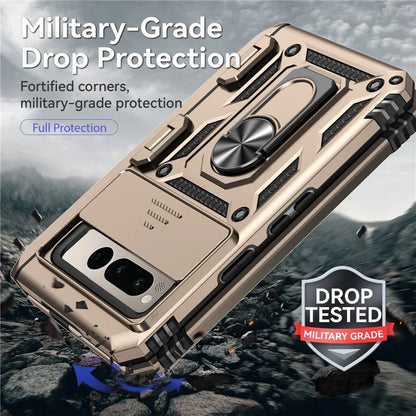 For Google Pixel Fold Kickstand Case PC+TPU Dual Layer Phone Cover