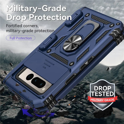 For Google Pixel Fold Kickstand Case PC+TPU Dual Layer Phone Cover