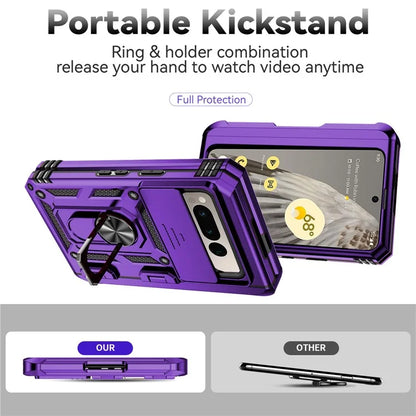 For Google Pixel Fold Kickstand Case PC+TPU Dual Layer Phone Cover