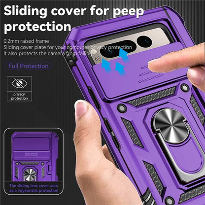 For Google Pixel Fold Kickstand Case PC+TPU Dual Layer Phone Cover