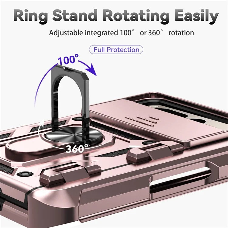For Google Pixel Fold Kickstand Case PC+TPU Dual Layer Phone Cover