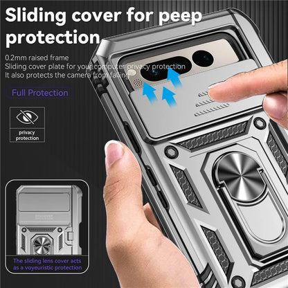For Google Pixel Fold Kickstand Case PC+TPU Dual Layer Phone Cover