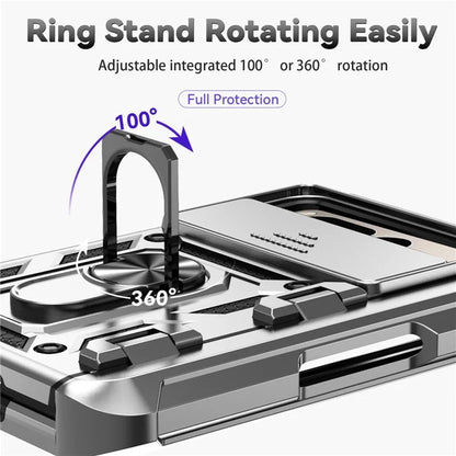 For Google Pixel Fold Kickstand Case PC+TPU Dual Layer Phone Cover