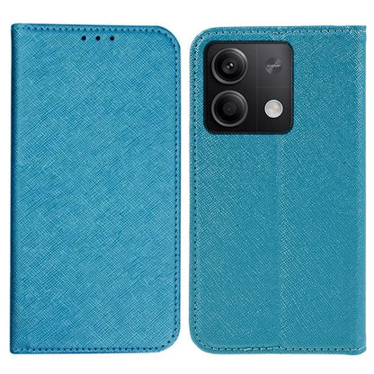 For Xiaomi Redmi Note 13 5G Case Cross Texture PU Leather Stand Magnetic Closing Phone Cover