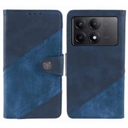 For Xiaomi Redmi K70E 5G / Poco X6 Pro 5G Case Splicing Crazy Horse Texture Leather Wallet Anti-shock Phone Cover
