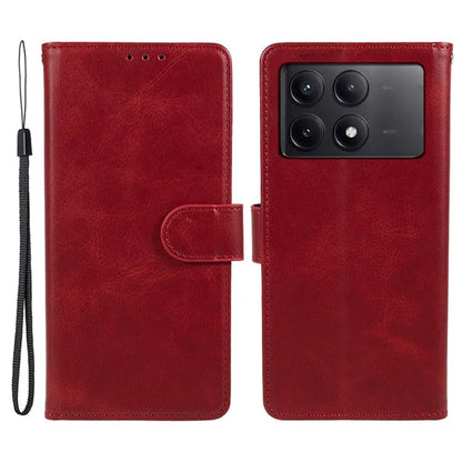 For Xiaomi Redmi K70E 5G / Poco X6 Pro 5G Stand Anti-drop Shell Cell Phone Case Magnetic Clasp PU Leather Wallet