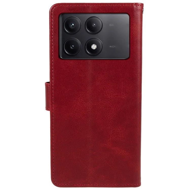 For Xiaomi Redmi K70E 5G / Poco X6 Pro 5G Stand Anti-drop Shell Cell Phone Case Magnetic Clasp PU Leather Wallet