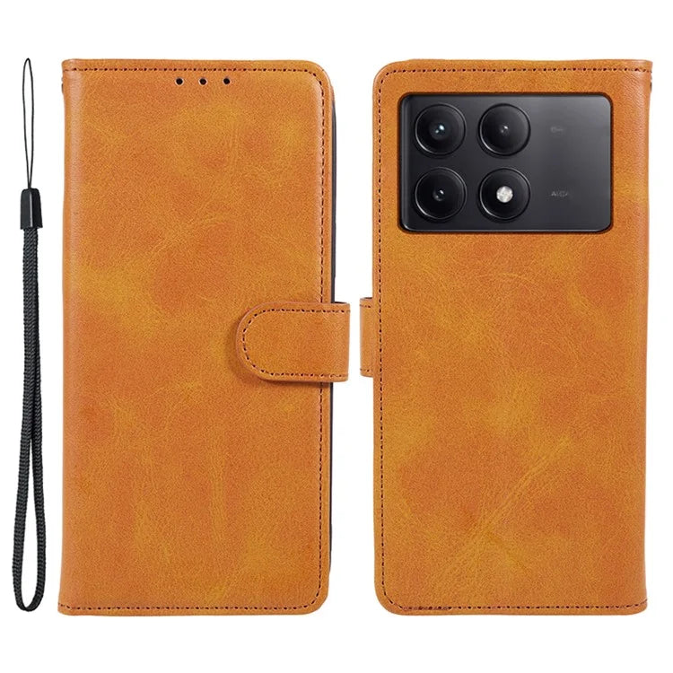 For Xiaomi Redmi K70E 5G / Poco X6 Pro 5G Stand Anti-drop Shell Cell Phone Case Magnetic Clasp PU Leather Wallet