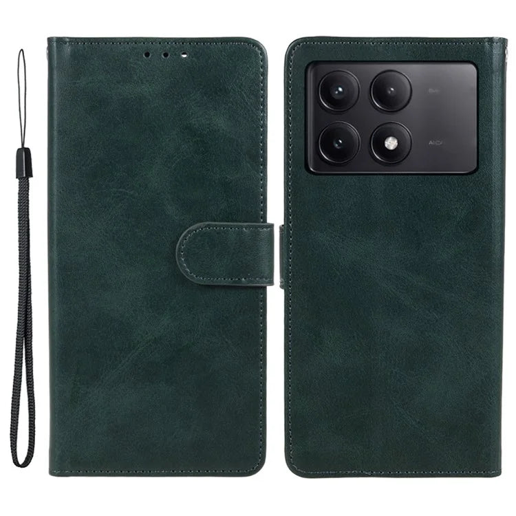 For Xiaomi Redmi K70E 5G / Poco X6 Pro 5G Stand Anti-drop Shell Cell Phone Case Magnetic Clasp PU Leather Wallet