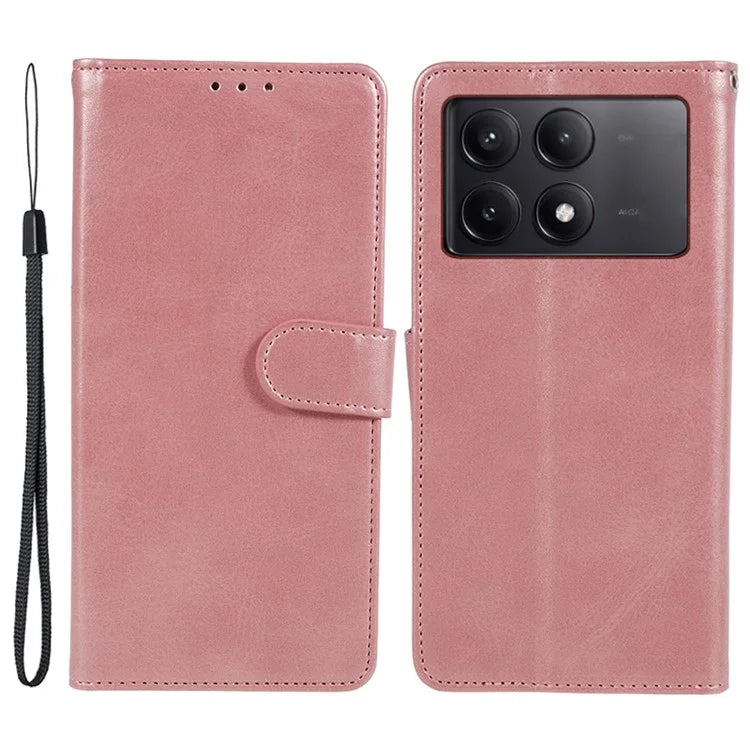 For Xiaomi Redmi K70E 5G / Poco X6 Pro 5G Stand Anti-drop Shell Cell Phone Case Magnetic Clasp PU Leather Wallet