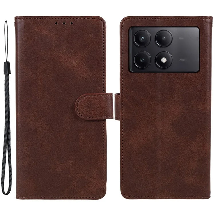 For Xiaomi Redmi K70E 5G / Poco X6 Pro 5G Stand Anti-drop Shell Cell Phone Case Magnetic Clasp PU Leather Wallet