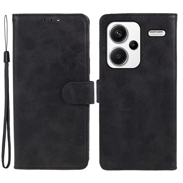For Xiaomi Redmi Note 13 Pro+ 5G Mobile Phone Case PU Leather Wallet Stand Slim-Fit Phone Cover
