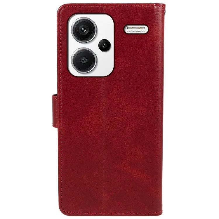 For Xiaomi Redmi Note 13 Pro+ 5G Mobile Phone Case PU Leather Wallet Stand Slim-Fit Phone Cover