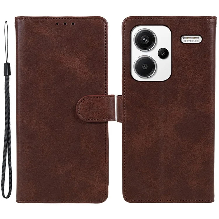 For Xiaomi Redmi Note 13 Pro+ 5G Mobile Phone Case PU Leather Wallet Stand Slim-Fit Phone Cover