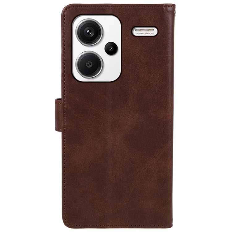 For Xiaomi Redmi Note 13 Pro+ 5G Mobile Phone Case PU Leather Wallet Stand Slim-Fit Phone Cover