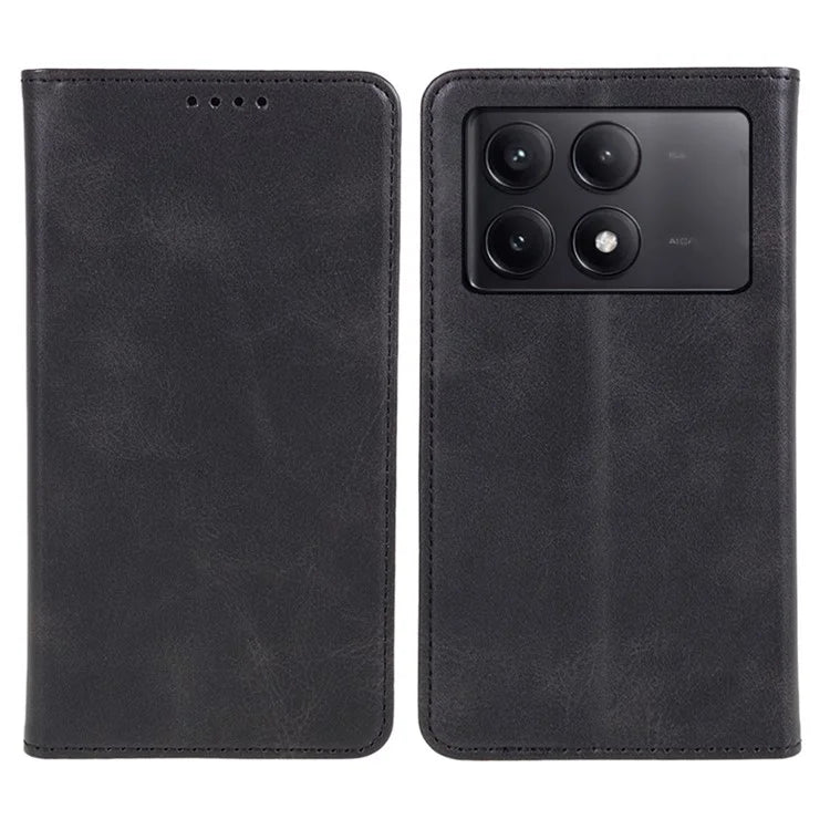 For Xiaomi Redmi K70E 5G / Poco X6 Pro 5G Anti-Scratch Phone Case Magnetic PU Leather Stand Wallet Cover