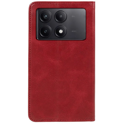 For Xiaomi Redmi K70E 5G / Poco X6 Pro 5G Anti-Scratch Phone Case Magnetic PU Leather Stand Wallet Cover