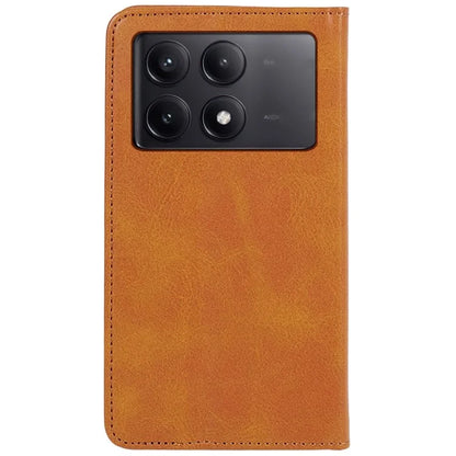 For Xiaomi Redmi K70E 5G / Poco X6 Pro 5G Anti-Scratch Phone Case Magnetic PU Leather Stand Wallet Cover