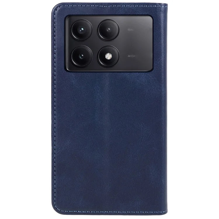 For Xiaomi Redmi K70E 5G / Poco X6 Pro 5G Anti-Scratch Phone Case Magnetic PU Leather Stand Wallet Cover