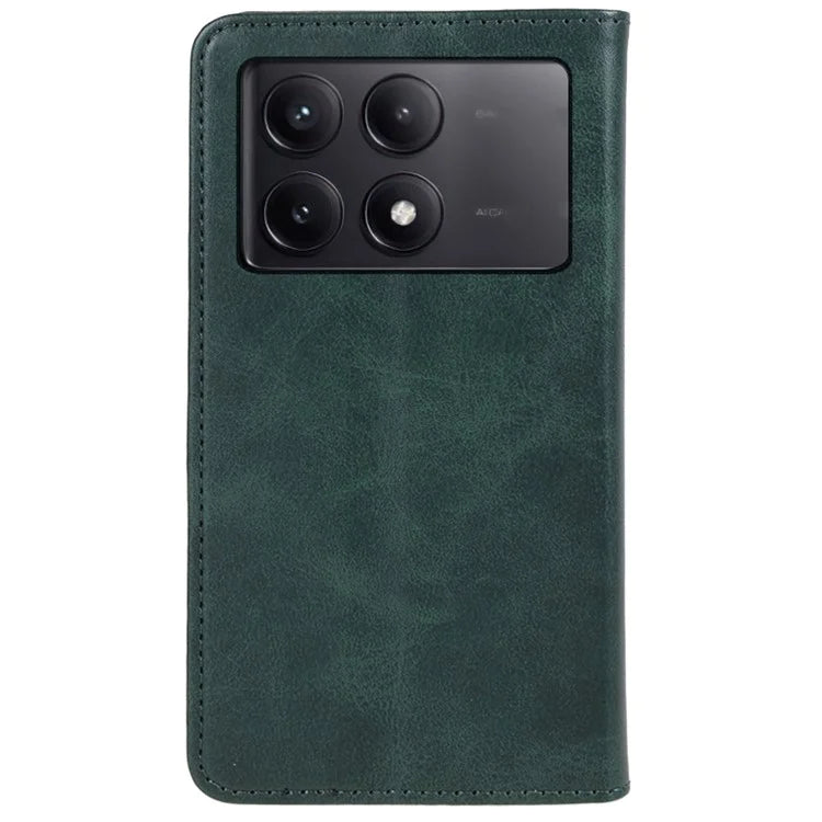 For Xiaomi Redmi K70E 5G / Poco X6 Pro 5G Anti-Scratch Phone Case Magnetic PU Leather Stand Wallet Cover