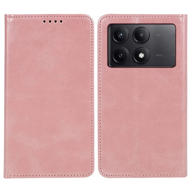 For Xiaomi Redmi K70E 5G / Poco X6 Pro 5G Anti-Scratch Phone Case Magnetic PU Leather Stand Wallet Cover
