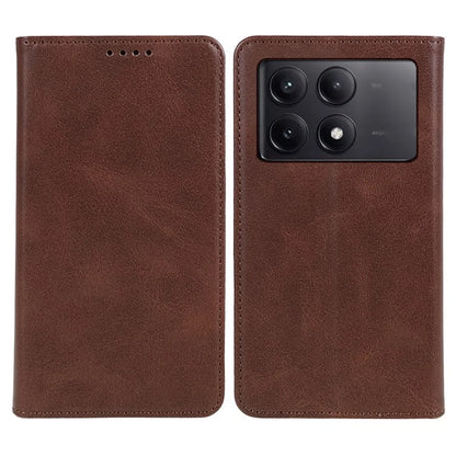 For Xiaomi Redmi K70E 5G / Poco X6 Pro 5G Anti-Scratch Phone Case Magnetic PU Leather Stand Wallet Cover