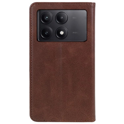 For Xiaomi Redmi K70E 5G / Poco X6 Pro 5G Anti-Scratch Phone Case Magnetic PU Leather Stand Wallet Cover