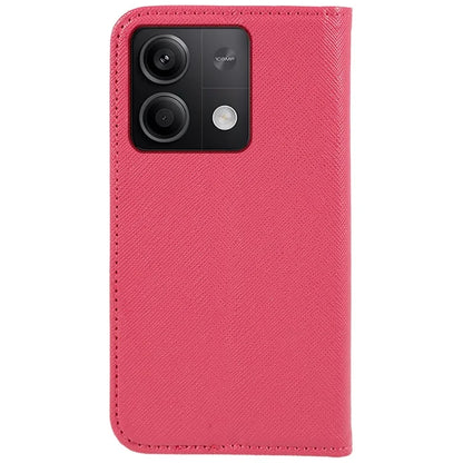 For Xiaomi Redmi Note 13 Pro 5G / Poco X6 5G Case Stand Dustproof Phone Cover Cross Texture PU Leather Shell