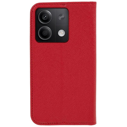 For Xiaomi Redmi Note 13 Pro 5G / Poco X6 5G Case Stand Dustproof Phone Cover Cross Texture PU Leather Shell