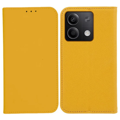 For Xiaomi Redmi Note 13 Pro 5G / Poco X6 5G Case Stand Dustproof Phone Cover Cross Texture PU Leather Shell