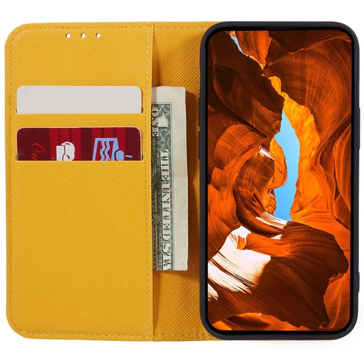 For Xiaomi Redmi Note 13 Pro 5G / Poco X6 5G Case Stand Dustproof Phone Cover Cross Texture PU Leather Shell
