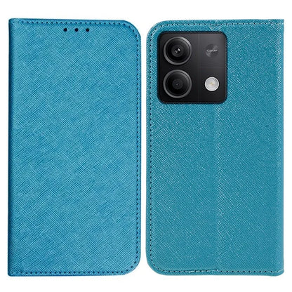 For Xiaomi Redmi Note 13 Pro 5G / Poco X6 5G Case Stand Dustproof Phone Cover Cross Texture PU Leather Shell