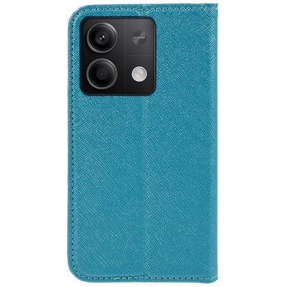 For Xiaomi Redmi Note 13 Pro 5G / Poco X6 5G Case Stand Dustproof Phone Cover Cross Texture PU Leather Shell