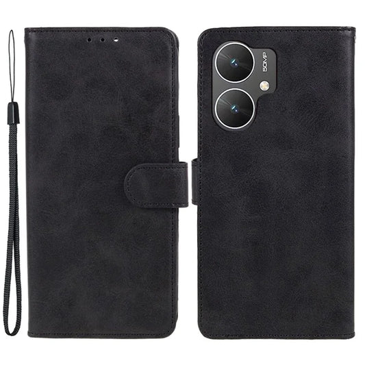 For Xiaomi Poco M6 5G Anti-Scratch Phone Shell Magnetic Clasp PU Leather Wallet Stand Phone Case