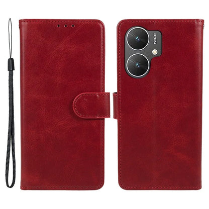 For Xiaomi Poco M6 5G Anti-Scratch Phone Shell Magnetic Clasp PU Leather Wallet Stand Phone Case