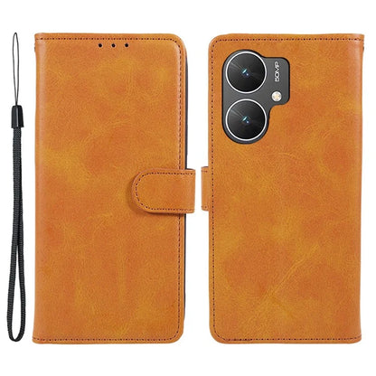 For Xiaomi Poco M6 5G Anti-Scratch Phone Shell Magnetic Clasp PU Leather Wallet Stand Phone Case