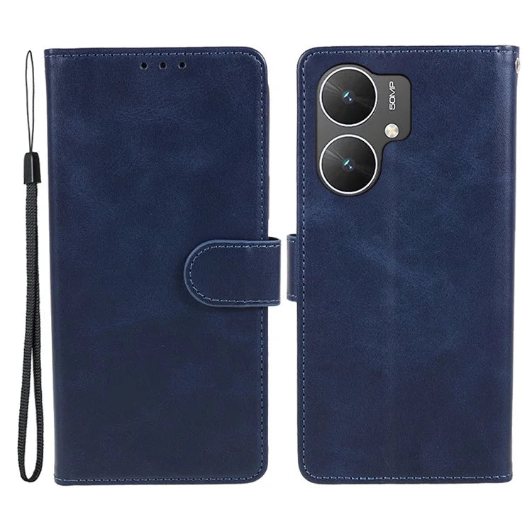 For Xiaomi Poco M6 5G Anti-Scratch Phone Shell Magnetic Clasp PU Leather Wallet Stand Phone Case