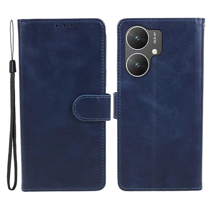 For Xiaomi Poco M6 5G Anti-Scratch Phone Shell Magnetic Clasp PU Leather Wallet Stand Phone Case