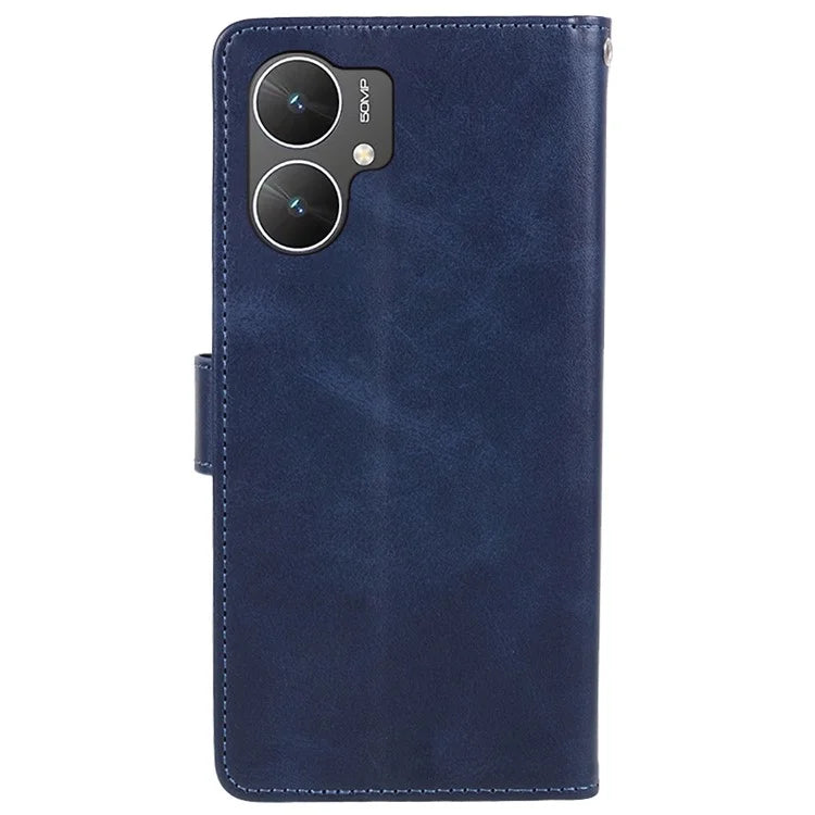 For Xiaomi Poco M6 5G Anti-Scratch Phone Shell Magnetic Clasp PU Leather Wallet Stand Phone Case