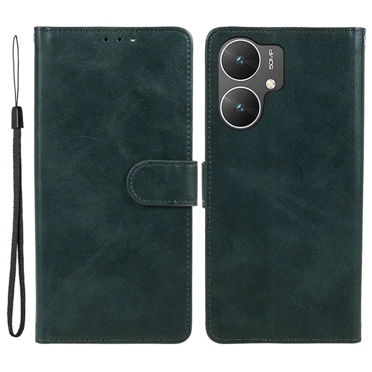 For Xiaomi Poco M6 5G Anti-Scratch Phone Shell Magnetic Clasp PU Leather Wallet Stand Phone Case