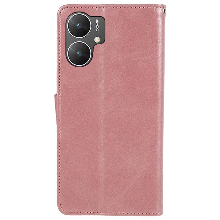 For Xiaomi Poco M6 5G Anti-Scratch Phone Shell Magnetic Clasp PU Leather Wallet Stand Phone Case