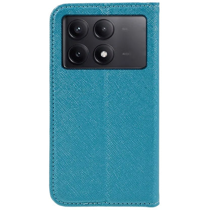 For Xiaomi Redmi K70E 5G / Poco X6 Pro 5G Anti-Scratch Phone Cover Cross Texture Magnetic Closing Leather Stand Case