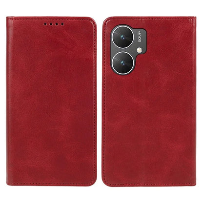 For Xiaomi Poco M6 5G Mobile Phone Case Calf Texture PU Leather Stand Wallet Phone Stand Cover