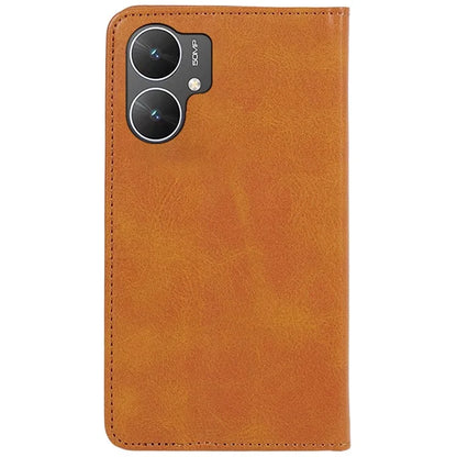 For Xiaomi Poco M6 5G Mobile Phone Case Calf Texture PU Leather Stand Wallet Phone Stand Cover